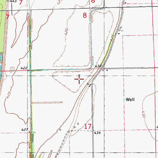 Topographic Map of Upper Sand Ridge School (historical), IL