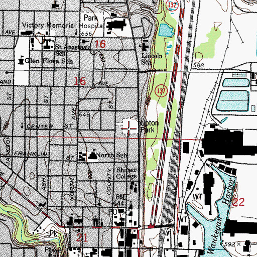 Topographic Map of Upton Park, IL