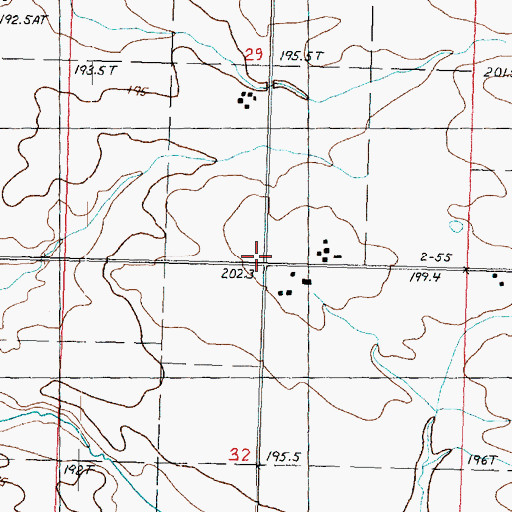 Topographic Map of Upton School (historical), IL
