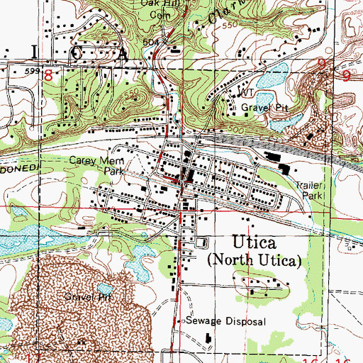 Topographic Map of Utica, IL