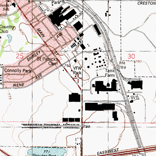Topographic Map of V F W Park, IL
