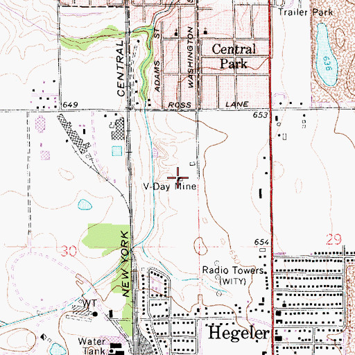 Topographic Map of V-Day Mine, IL