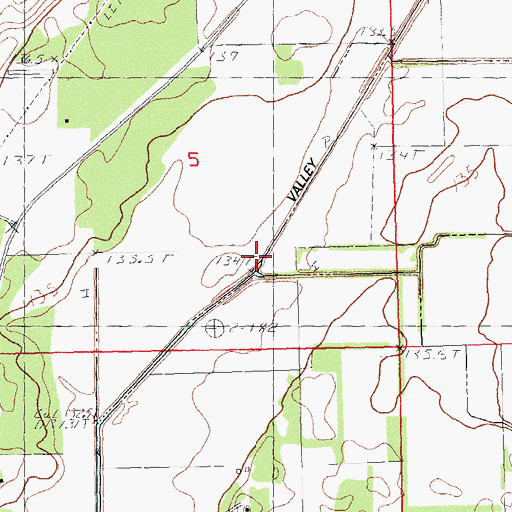 Topographic Map of Valley Ditch, IL