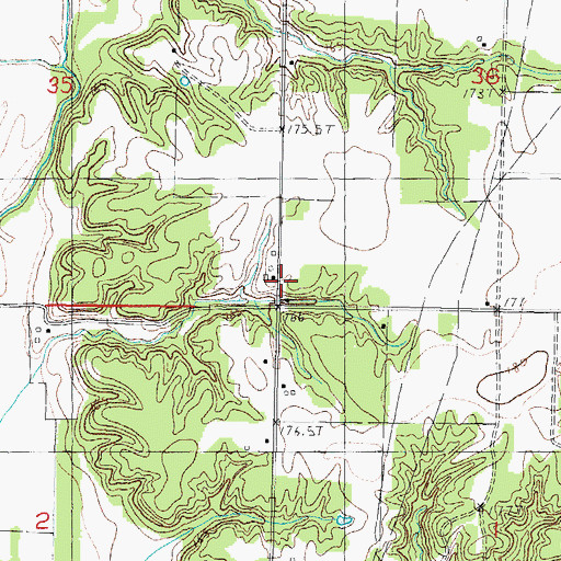 Topographic Map of Valley School (historical), IL