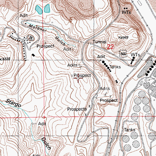 Topographic Map of Modoc Mountain, AZ