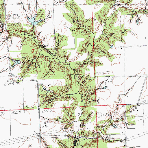 Topographic Map of Vanwinkle Branch, IL