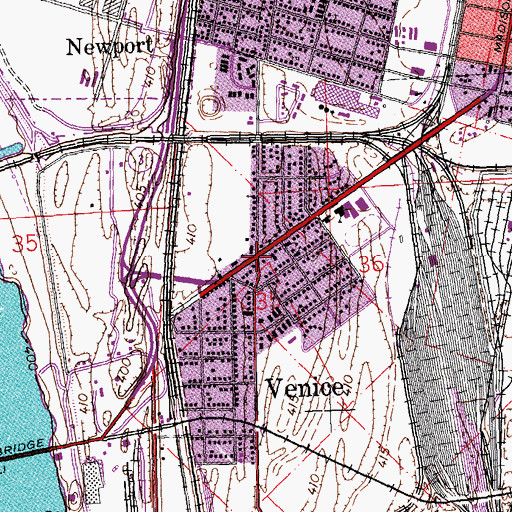 Topographic Map of Venice, IL