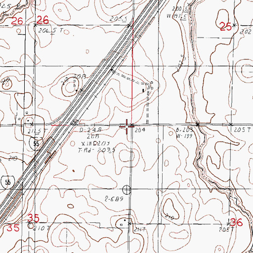 Topographic Map of Verdun School (historical), IL