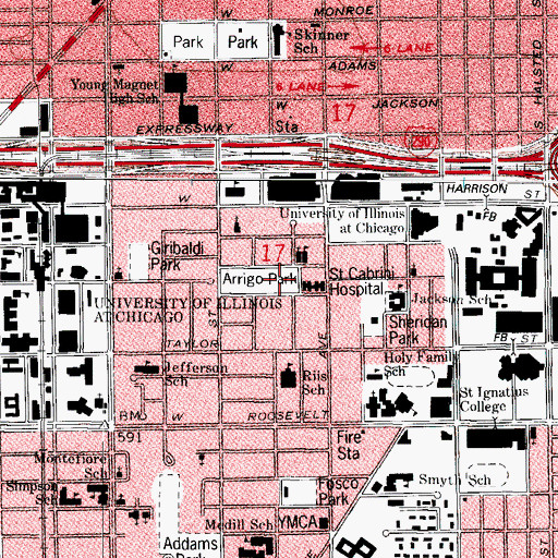 Topographic Map of Vernon Park, IL