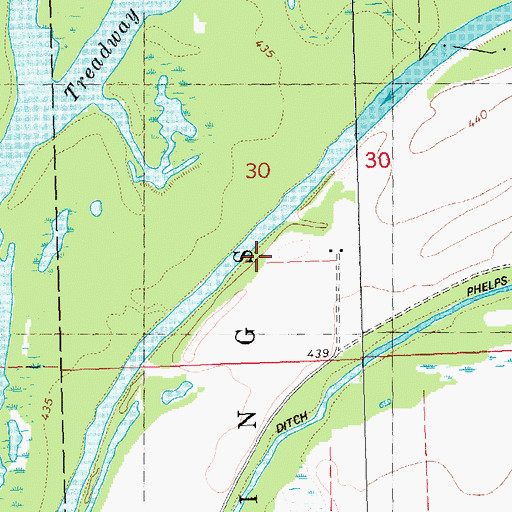 Topographic Map of Vetter Slough, IL