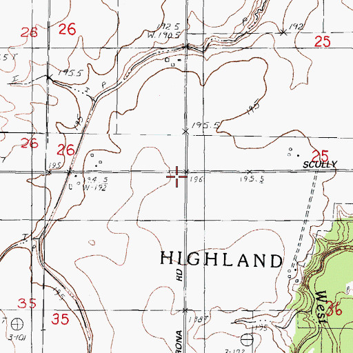 Topographic Map of Vickery School (historical), IL