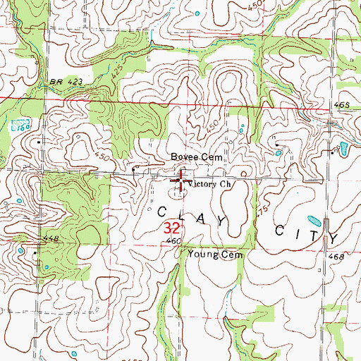 Topographic Map of Victory Church, IL
