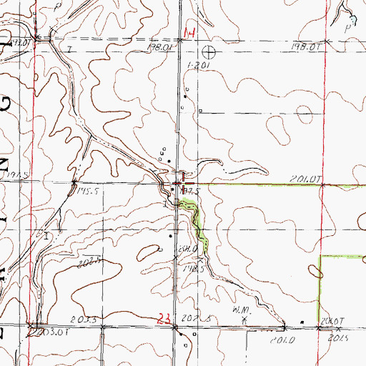 Topographic Map of Victory School (historical), IL
