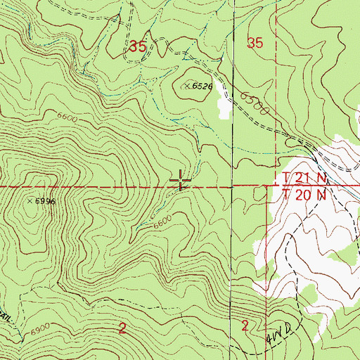 Topographic Map of Devil Tank, AZ