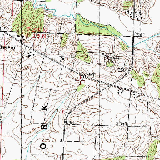 Topographic Map of Vinegar Hill School (historical), IL