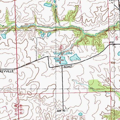 Topographic Map of Vogt Lake, IL