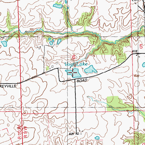 Topographic Map of Vogt Lake, IL