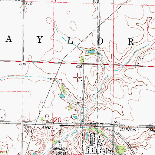 Topographic Map of Vollentine School (historical), IL