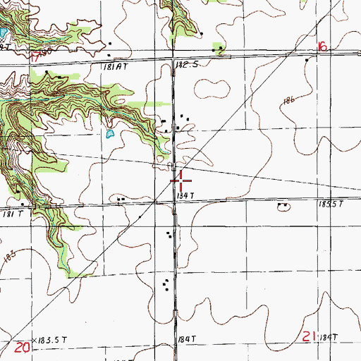 Topographic Map of Wade School (historical), IL