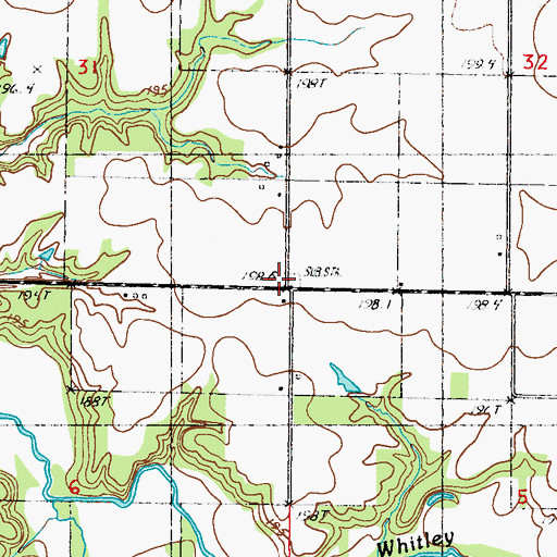 Topographic Map of Wagonner Church (historical), IL