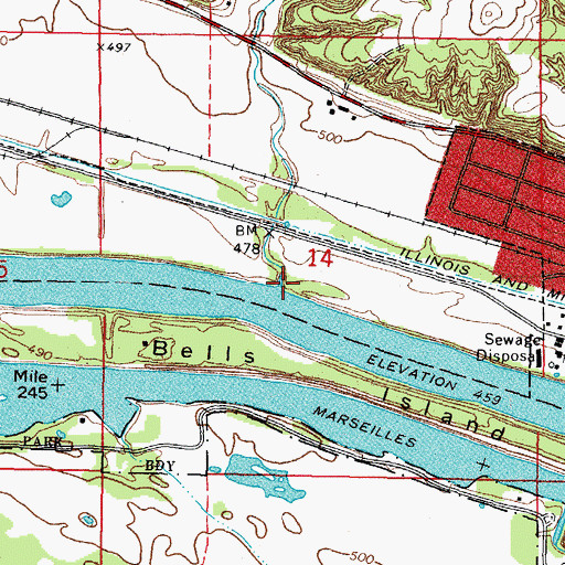 Topographic Map of Walbridge Creek, IL