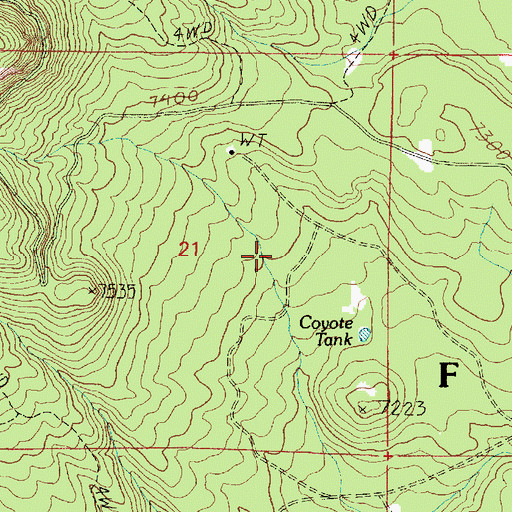 Topographic Map of AZ Trick Tank, AZ