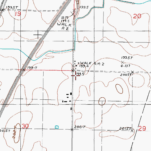 Topographic Map of Walk School (historical), IL