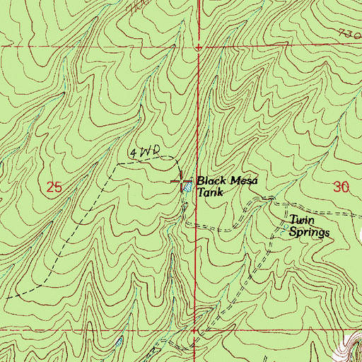 Topographic Map of Eagle Tank, AZ