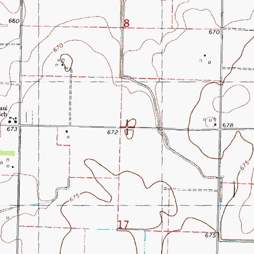 Topographic Map of Walker School (historical), IL