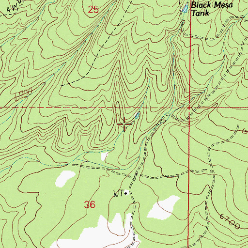 Topographic Map of RT Tank, AZ