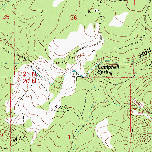 Topographic Map of Campbell Tank, AZ