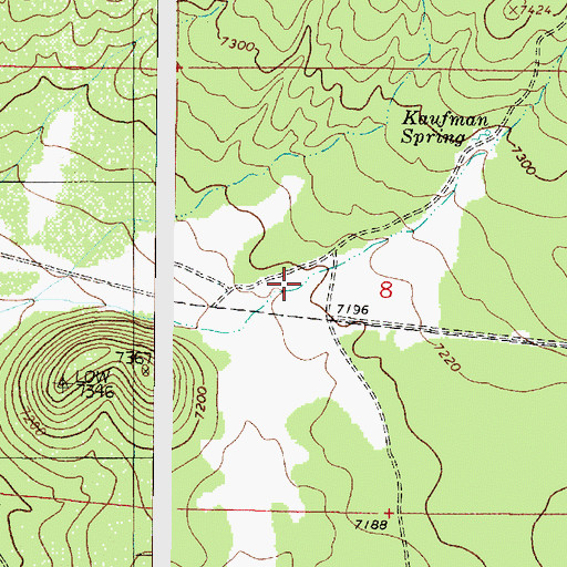 Topographic Map of Kaufman Tank, AZ