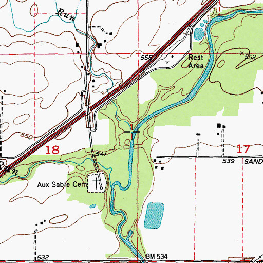 Topographic Map of Walley Run, IL