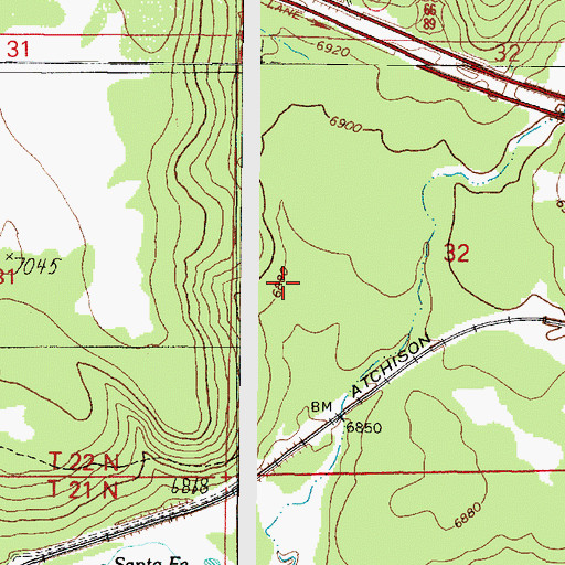 Topographic Map of Mineral Spring, AZ