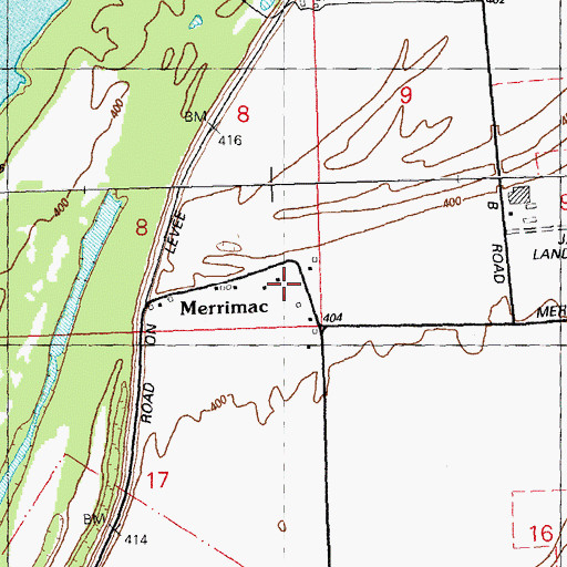 Topographic Map of Walnut Grove School, IL