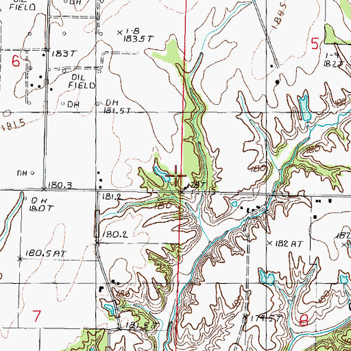 Topographic Map of Walnut Grove School (historical), IL