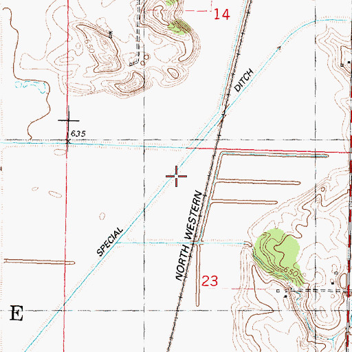 Topographic Map of Walnut Special Ditch, IL