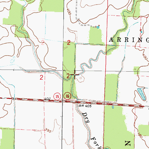 Topographic Map of Walton Creek, IL