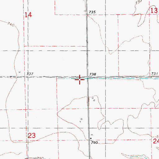 Topographic Map of Ward School (historical), IL