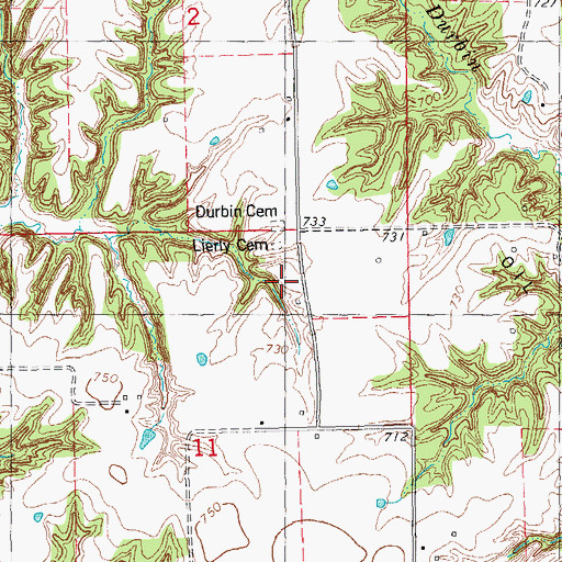 Topographic Map of Washington Grove School (historical), IL