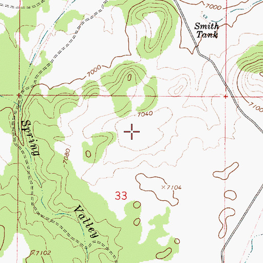 Topographic Map of Fay Lake, AZ