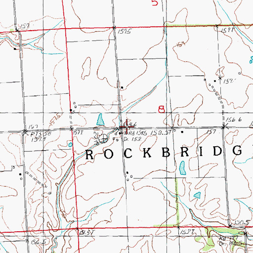 Topographic Map of Washington School (historical), IL