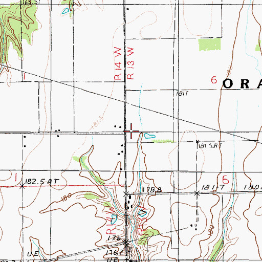 Topographic Map of Washington School (historical), IL