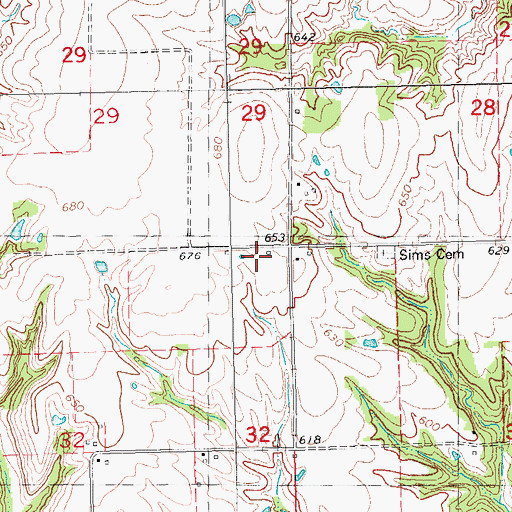 Topographic Map of Washington School (historical), IL