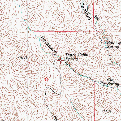 Topographic Map of Dutch Cabin Spring, AZ