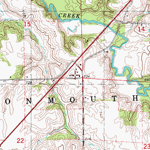 Topographic Map of Washington School (historical), IL