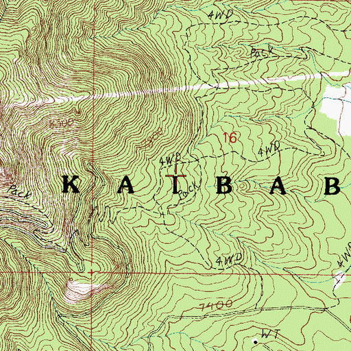 Topographic Map of Benham National Recreation Trail, AZ