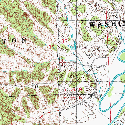 Topographic Map of Washington School (historical), IL