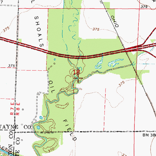 Topographic Map of Watson Creek, IL