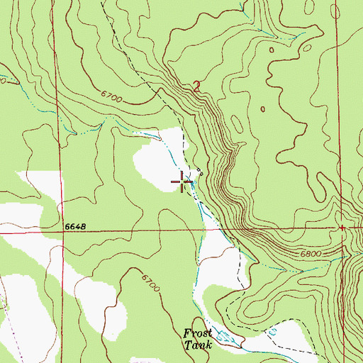 Topographic Map of Sawmill Tank, AZ